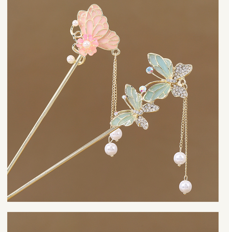 Ancient-style hairpins, tassels, flower hairpins, high-end updo, Chinese cheongsam accessories, ancient-style hair tie accessories for women pic 14