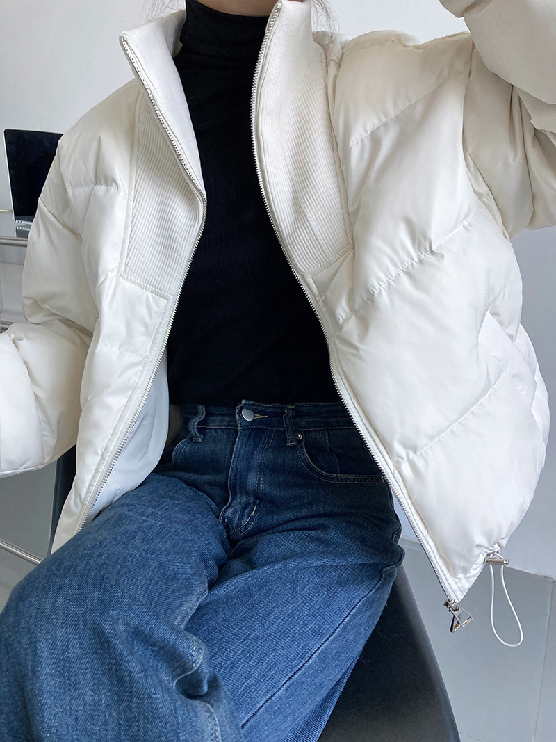 Luxi 2022 New Design sense stand-up collar short Down jacket for petite women 90, white duck down jacket Y33 pic 29