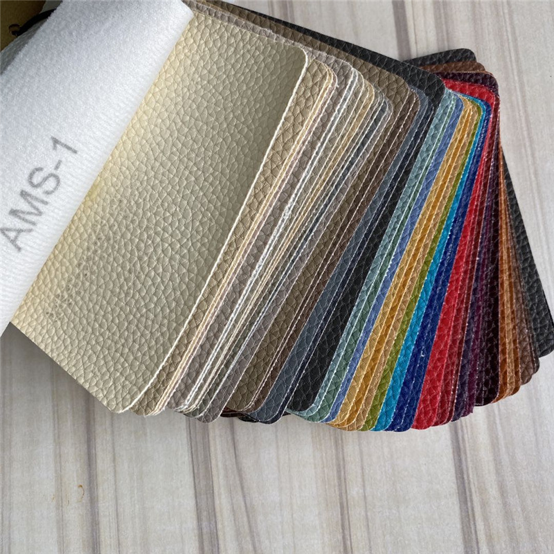 AMS large litchi pattern PVC artificial leather sofa furniture, car seats, soft and hard packaging, background wall decorative leather fabric pic 9