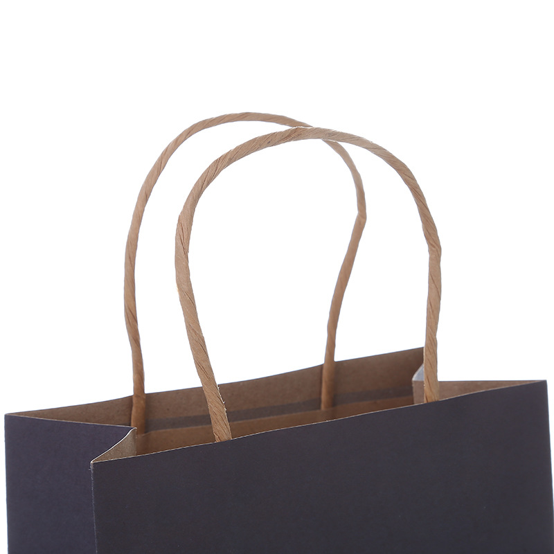 Customized eco-friendly high-end kraft paper gift bags, export kraft paper bags, general clothing packaging handbags pic 7