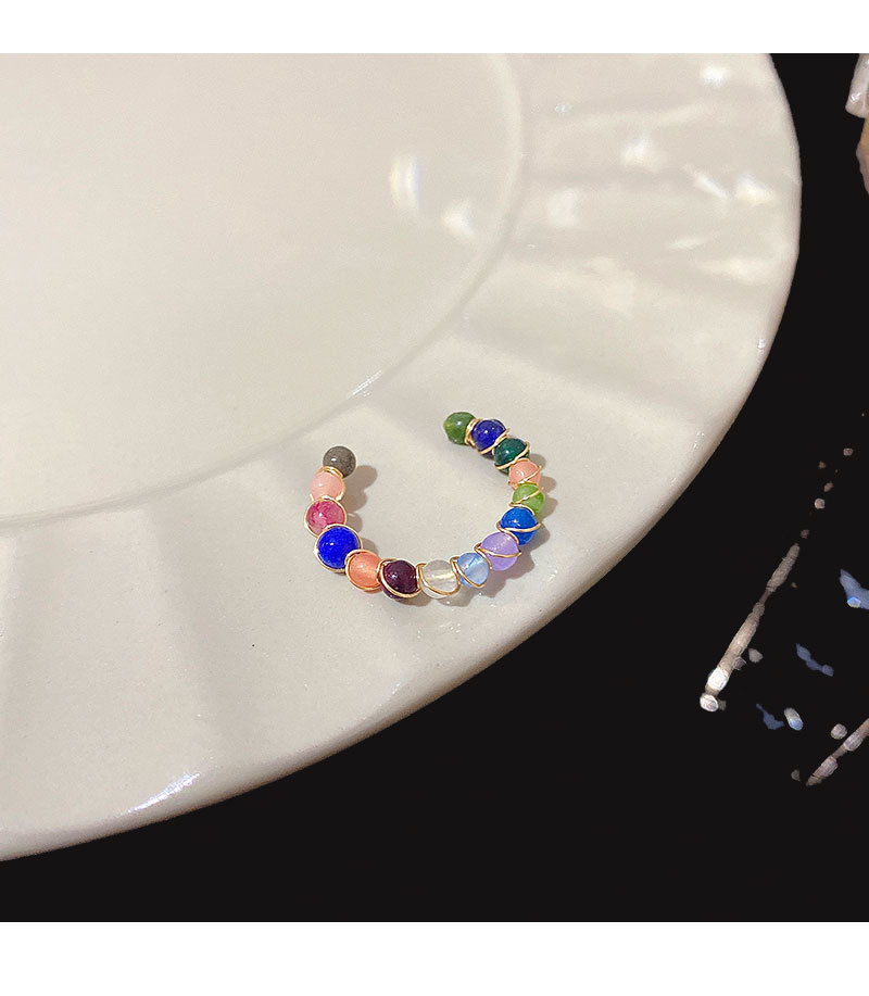 彩色串珠开口戒指女ins风甜美小众设计食指戒夏季百搭手饰品批发详情18