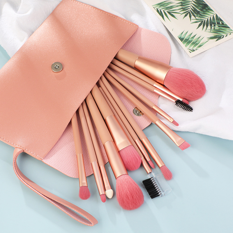 Fashionable 13 macaron-colored beauty brushes, super soft loose powder blush, affordable foundation brushes in full stock pic 12