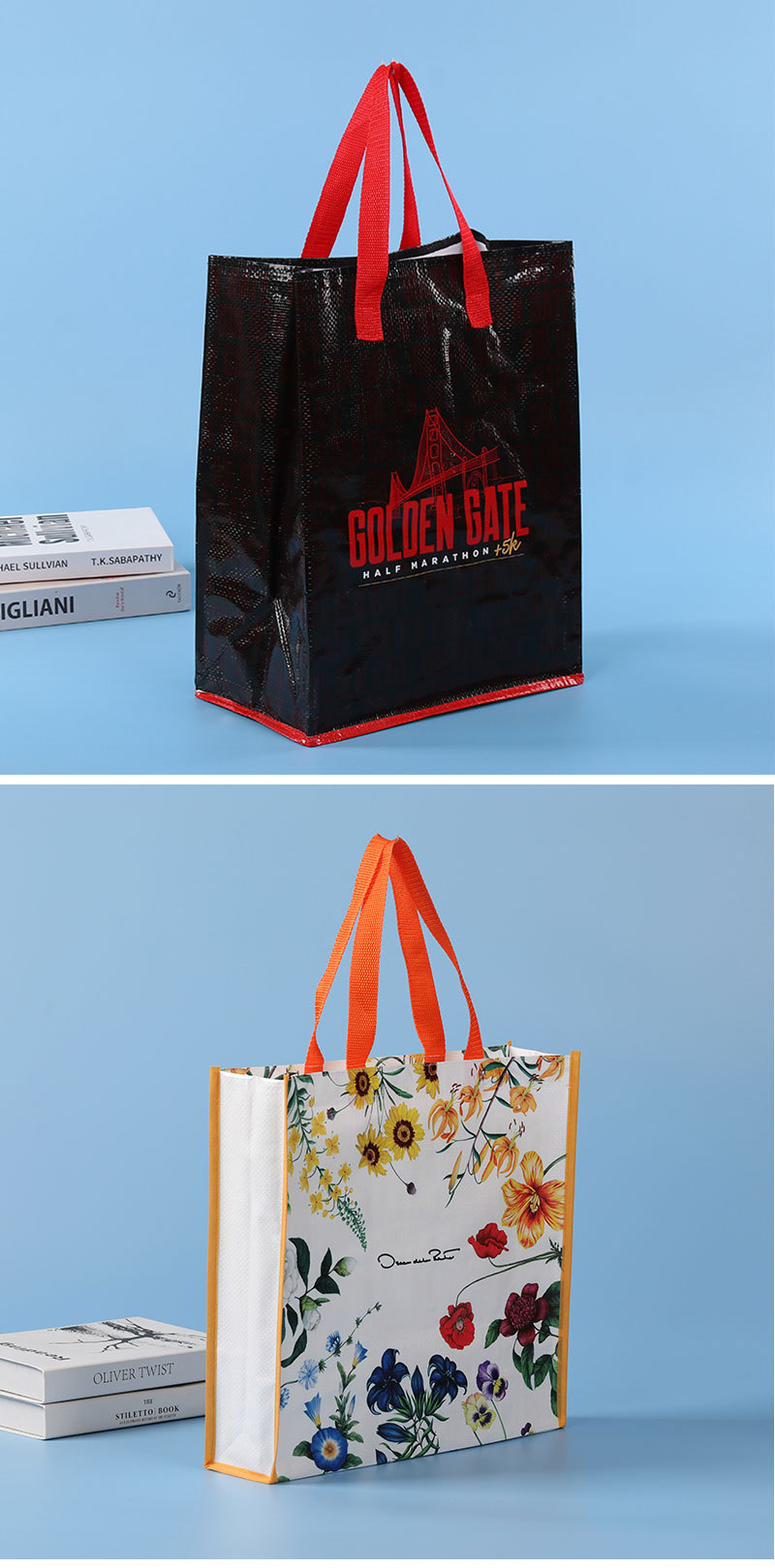 Factory wholesale PP laminated advertising woven bags, laminated non-woven fabric hand-held shopping bags, hand-held woven gift bags pic 14