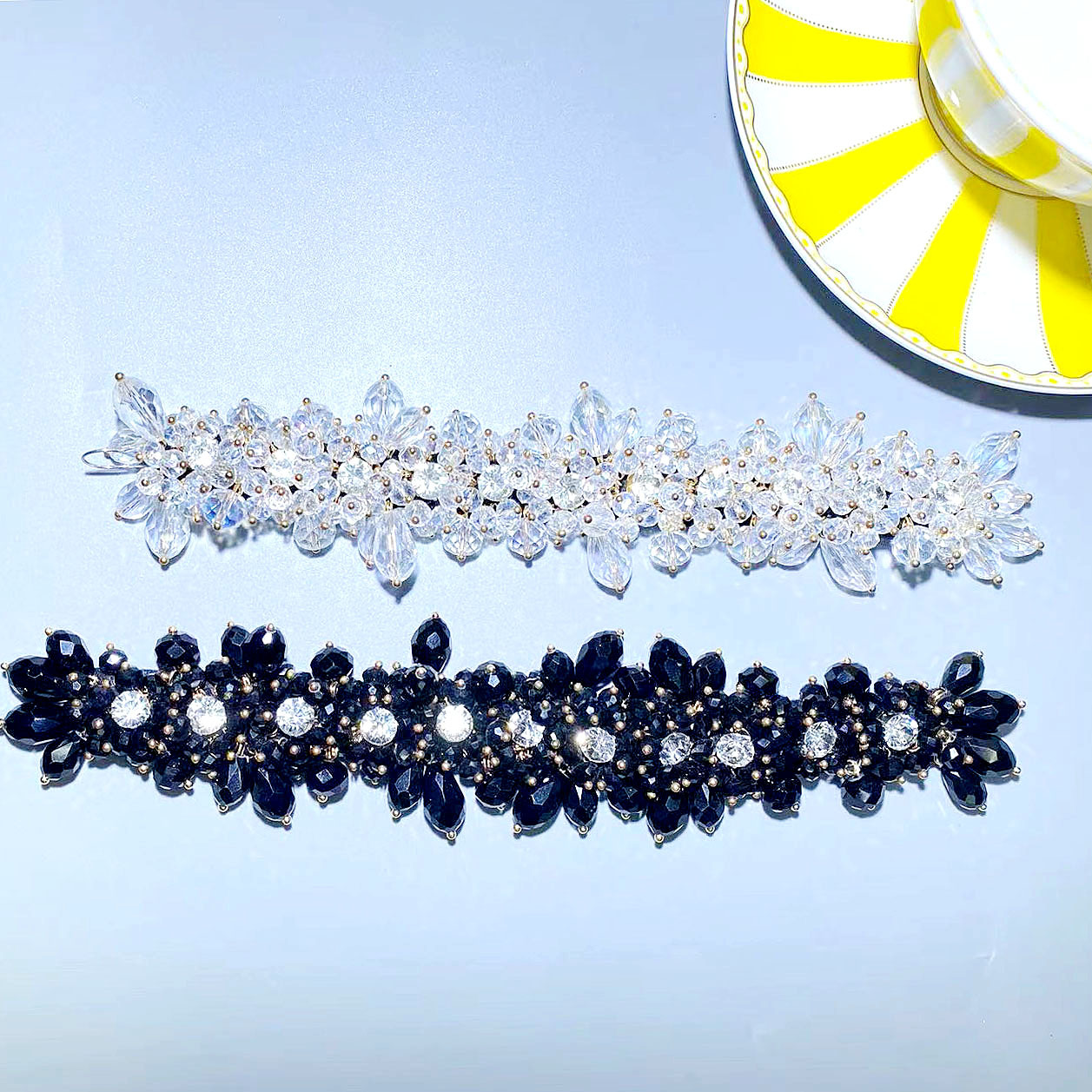 手工制作水晶发饰配件鞋帽服包包配件工厂直销批发可来样做货打版详情6