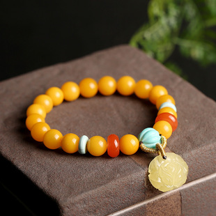 仇氏 天然南红玛瑙7mm圆珠手链 川料火焰红南红手串绕四圈佛珠详情15