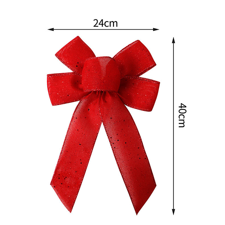 Wholesale of handcrafted Christmas tree ornaments and pendants with black, white, red and black checkered patterns made of Simisi faux linen ribbons pic 48