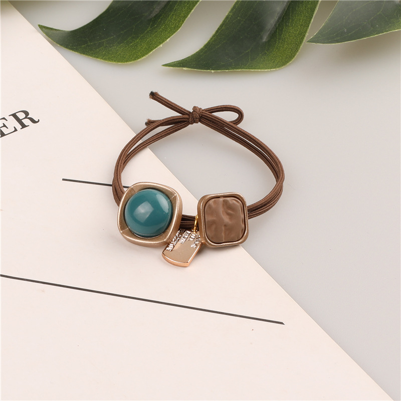 Wholesale supply of high-elasticity, simple and fashionable Korean-style hair accessories, square hair ties, hair tie rubber bands, and hair ties pic 18