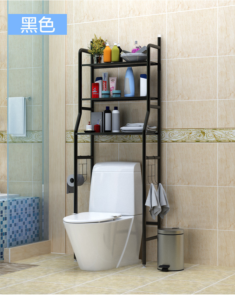 Bathroom, toilet storage rack, floor-standing washroom, no need for drilling, washing machine storage, toilet storage rack pic 16
