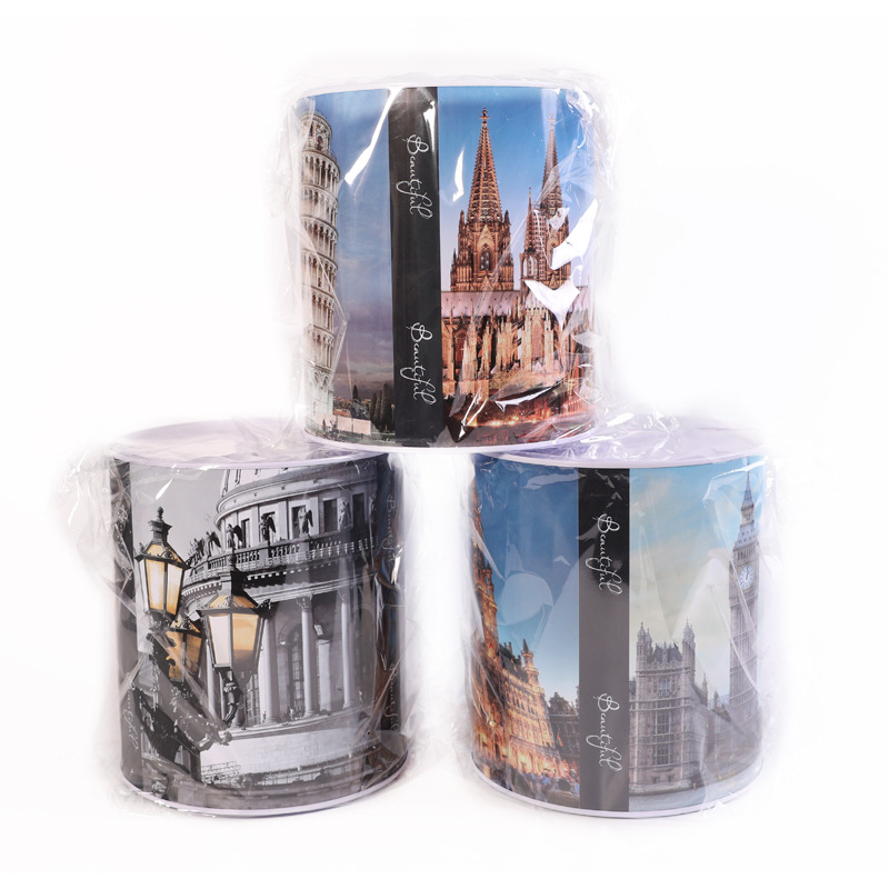 Self-owned brand, large architectural landscape, creative piggy bank, student gift, Kulomi book, safe cabinet-style savings display pic 24