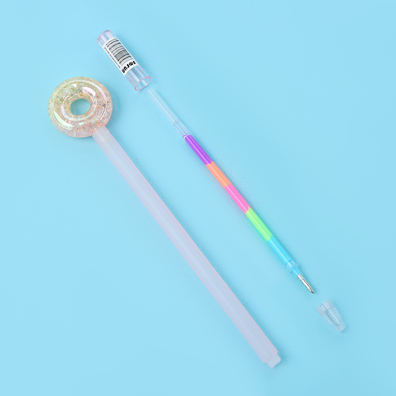 Korean version 2105 Crystal Donut Gel Pen, creative and colorful ice crack Donut, student signature pen wholesale pic 9