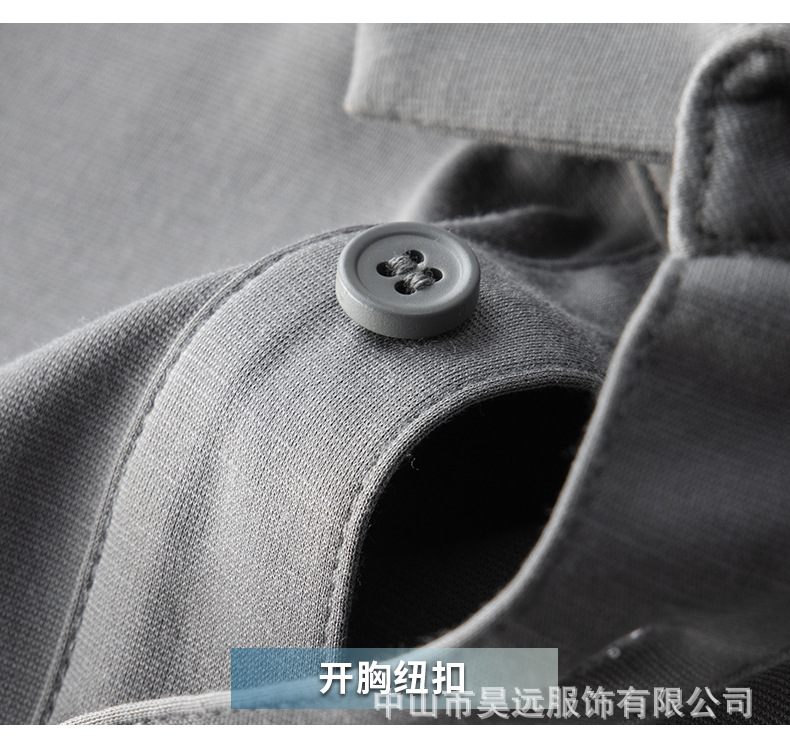 夏季新款翻领短袖T恤铜氨纤维宽松大码休闲卫衣polo衫裸感薄款潮详情23