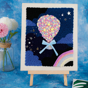 手工DIY制作材料包大眼猫 羊毛毡戳戳乐 毛绒公仔自制详情12