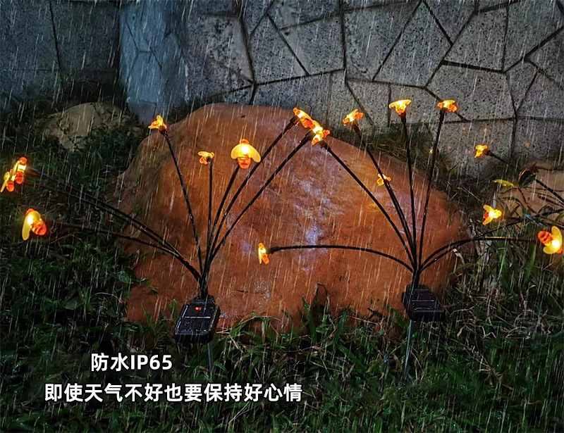 Attractive solar light best-selling brand LED curtain light, fiber optic jellyfish landscape solar panel, courtyard ground insertion, wind swing firefly light 13001-6 pic 25
