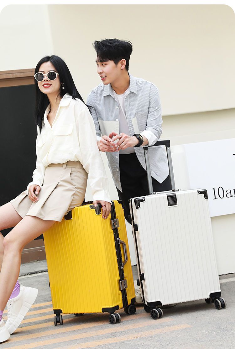 【抖音专属】铝框行李箱结实耐用拉杆箱万向轮旅行箱大容量密码箱详情5