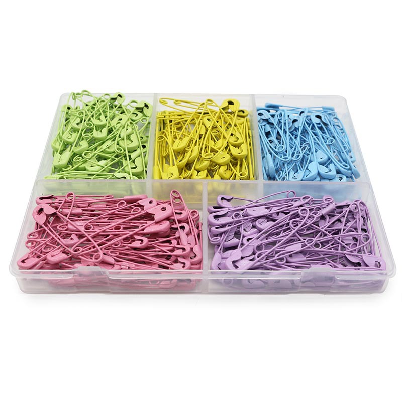 跨境5色325枚糖果色别针套装型号齐全家用吊牌别针服装装饰扣针详情16