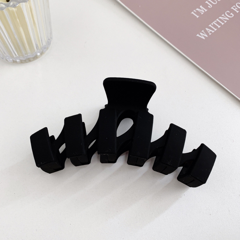 复古亚克力发夹盘发抓夹大号简约磨砂发卡女韩版后脑勺鲨鱼夹发抓详情19