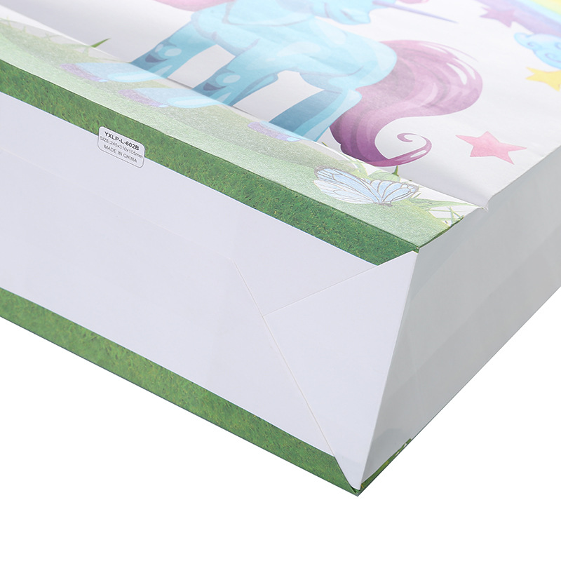 Customized fresh and light gift bags, color-printed white kraft paper printed handbags, gift paper bags, wholesale and customization pic 11