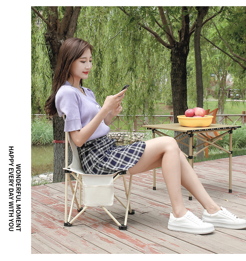 Outdoor folding chairs, table and chair sets, folding sketching chairs, portable picnic and camping titanium steel tables, egg roll tables pic 6