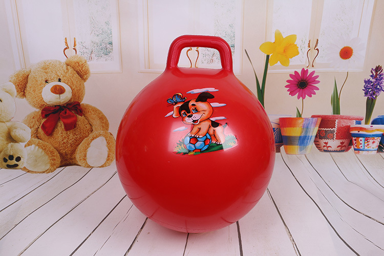 批发加厚手柄球 卡通充气球 儿童热爱手提玩具球 45cm手柄球详情23