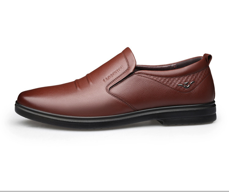 Elderly head leather shoes for men 2024 Spring and Autumn Factory soft-soled shoes for men with hollowed-out lazy shoes for men casual single shoes 117072 pic 27