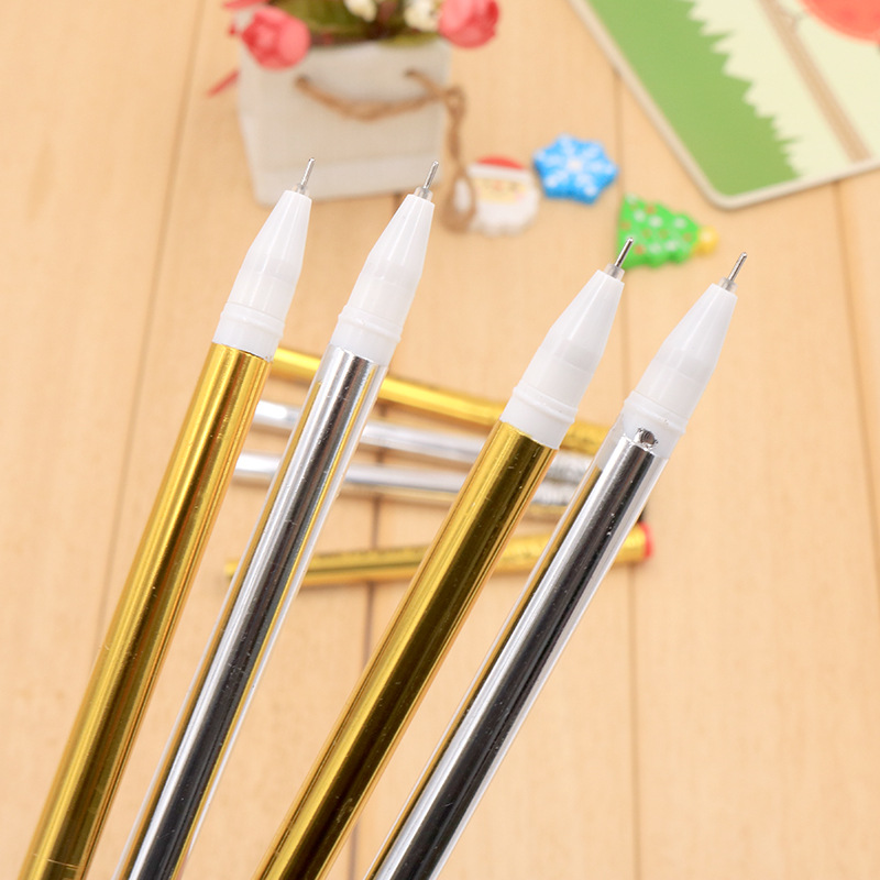 Retractable golden hoop rod magnetic pressure-reducing gel pen with 12 steel balls, black 0.38 magnetic pressure-reducing gel pen wholesale pic 16
