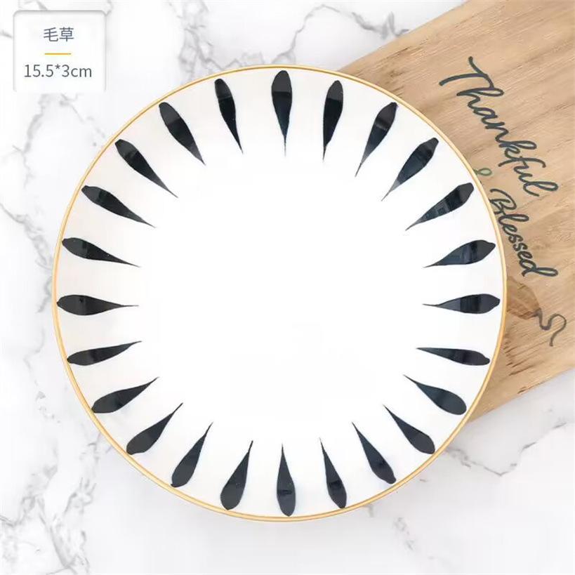 6.25-inch ceramic plates, first-grade round plates, ceramic fruit plates, bowls, plates, rice plates, tableware, vegetable basins, Yiwu products pic 49