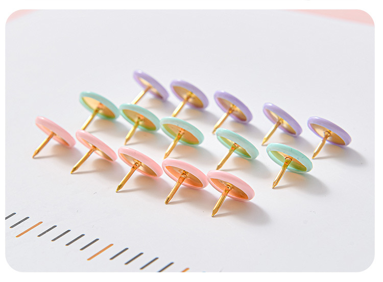 Macaron-colored large flat four-compartment box, golden stationery set, book holder, thumbtack, paperclip combination, small stationery set pic 24