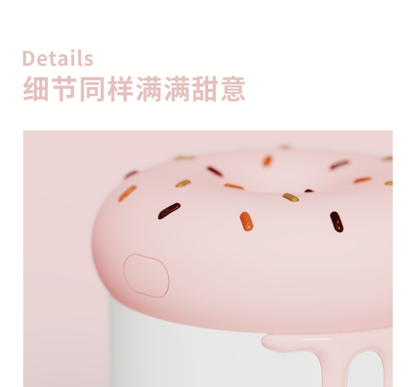 Cross-border Creative 369 Sweetheart Humidifier, Creative Mushroom Ice Cream Cup, Cartoon Mini with Ambient Color Lights for Hydration pic 26