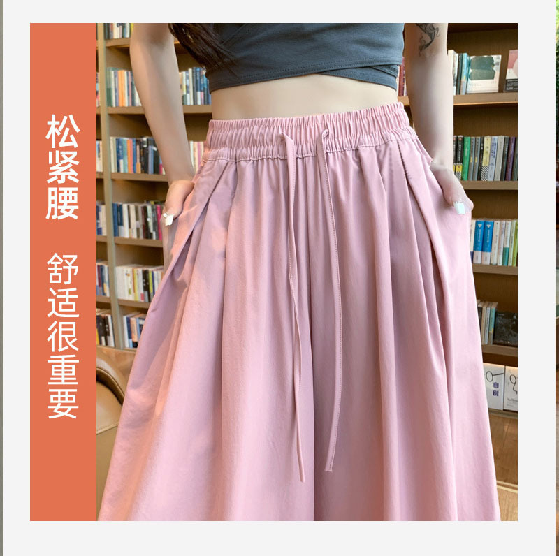 冰丝七分裙裤阔腿裤女夏季薄款宽松显瘦大码裤裙直筒休闲山本裙裤详情15