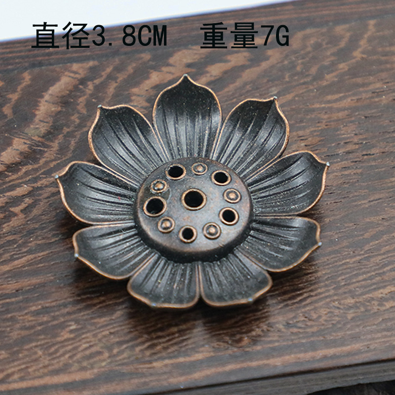 Shunxin Sanbao Lotus Incense Stick Plate, Incense base, Household metal Sandalwood Incense Stick, decorative item, Aroma Diffuser manufacturer wholesale pic 10