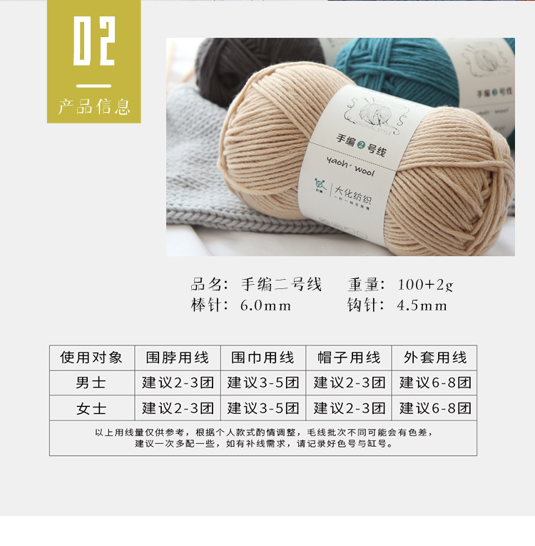 Special offer wholesale of 6 strands of milk, cotton and wool yarn balls, medium and thick yarn balls, hats, scarves, crochet, slippers, hand-woven material packs pic 7