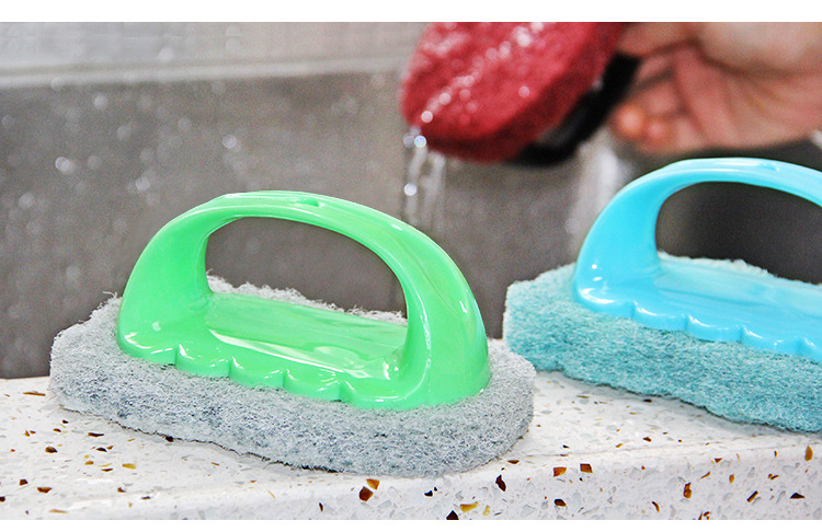 Little Hippopotamus diamond sand sponge cleaner with handle for kitchen use to remove dust from the bottom of POTS and clean the pot brush pic 30