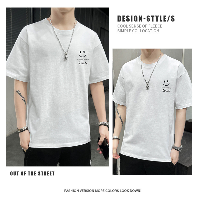 New summer men's short-sleeved T-shirt, American-style innerwear for men, breathable round-neck base layer for men pic 29