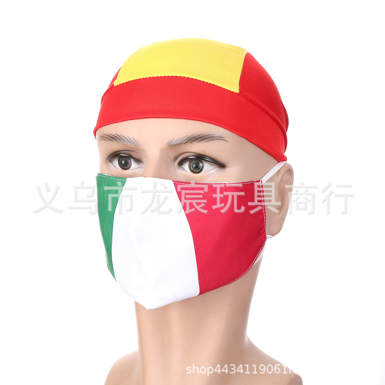 跨境亚马逊透气布口罩棉质时尚成人防尘水洗防晒旗帜口罩挂耳批发详情2