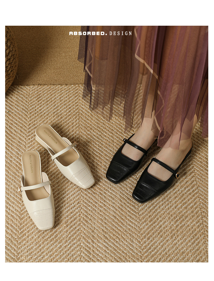 2023新款气质中跟半拖单鞋包头半拖鞋女夏外穿凉拖穆勒鞋2833-2详情20