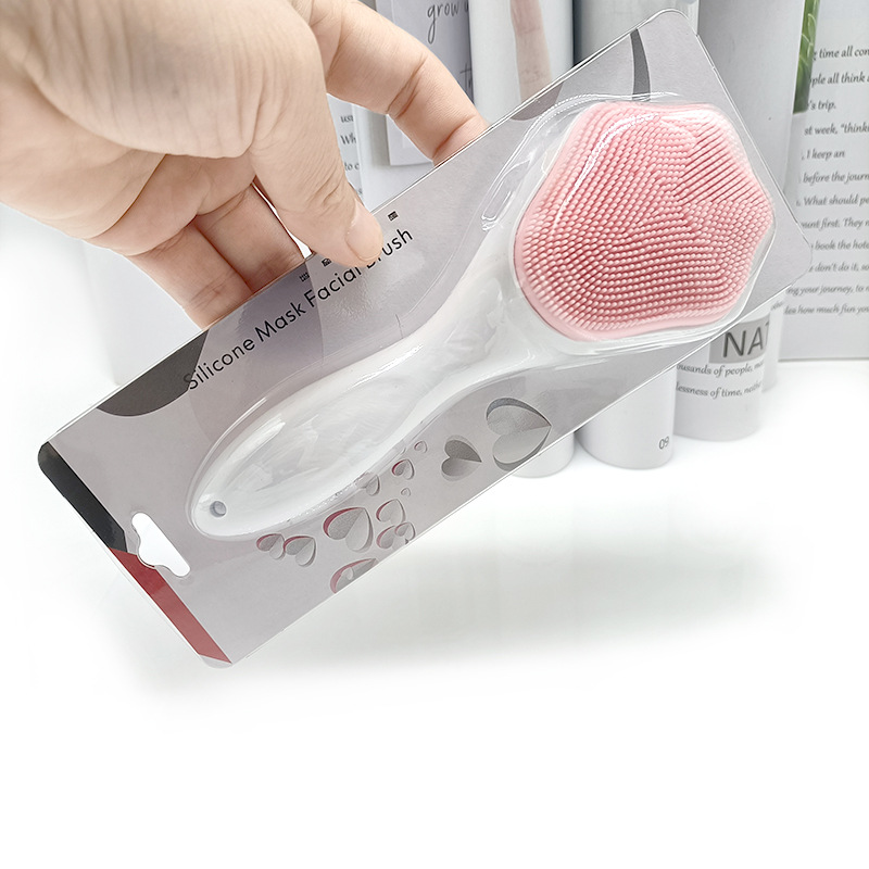 Silicone facial cleansing device, manual cleaning facial brush, soft bristle silicone massage brush, pore cleaner, silicone facial cleansing brush, exclusively for export pic 22