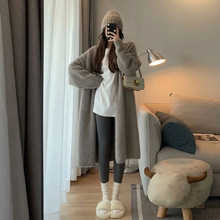 韩系设计感拉链连帽针织开衫女春秋新款宽松休闲短款慵懒毛衣外套详情9