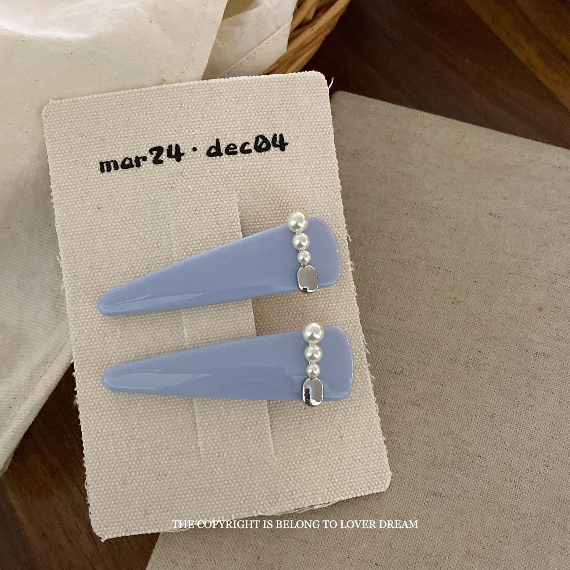 韩国ins新款珍珠黑色质感三角发夹 时尚小香风鸭嘴夹刘海夹发饰女详情27