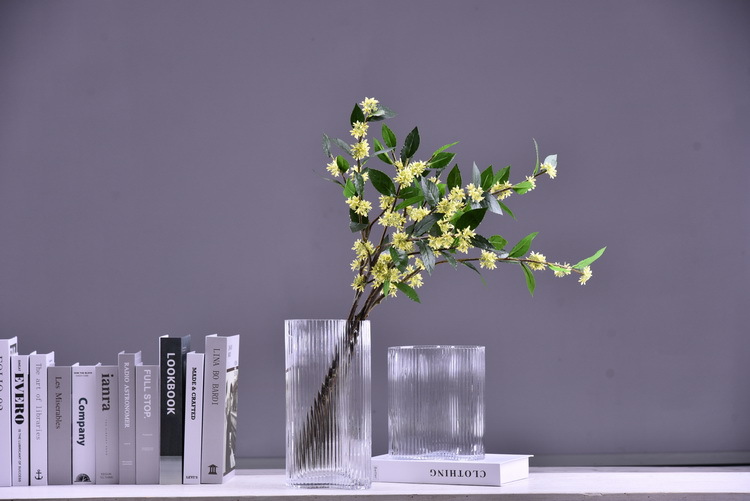 Wholesale artificial yellow osmanthus and laurel, green landscape garden artificial trees, decorative golden osmanthus leaves, home, hotel and homestay artificial flowers pic 12