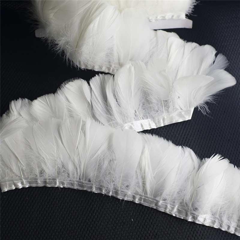 厂家现货鸵鸟毛条服装装饰饰品材料婚庆拉丁舞礼服抓夹羽毛条详情8