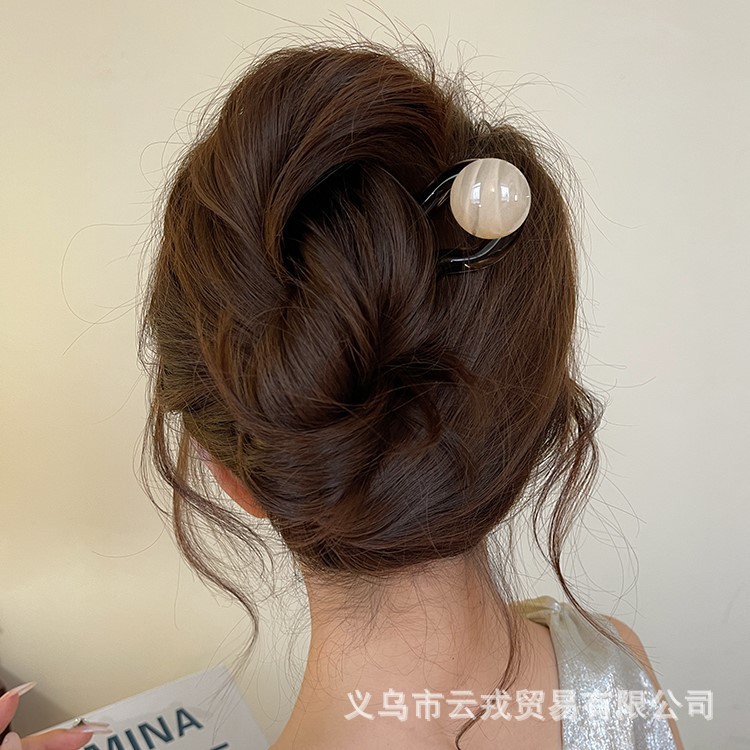 Retro and simple U-shaped hairpin, gentle and elegant feminine bun hairpin, 2025 new high-end hair clip headwear pic 14