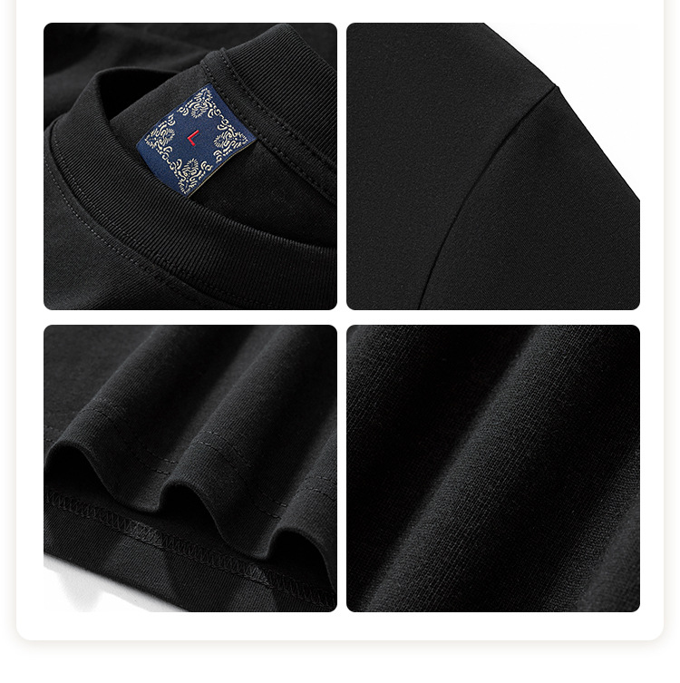 国潮夏季新款260克重磅纯棉短袖t恤男中国风刺绣宽松大码男装详情32