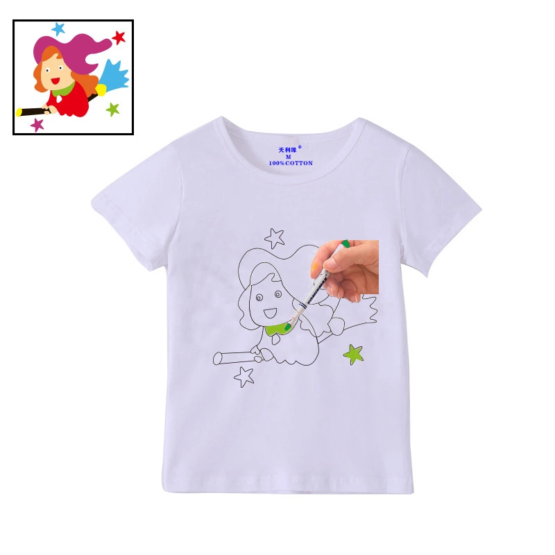 厂家直销外贸儿童T恤纯棉短袖绘画体恤童装空白夏装男童女童小童详情12