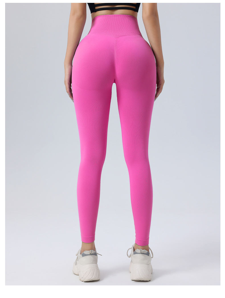 Ruxi European and American fitness pants, no embarrassing lines, nude feel sports tight pants, high-waisted peach lifting buttocks lulu yoga pants for women pic 31