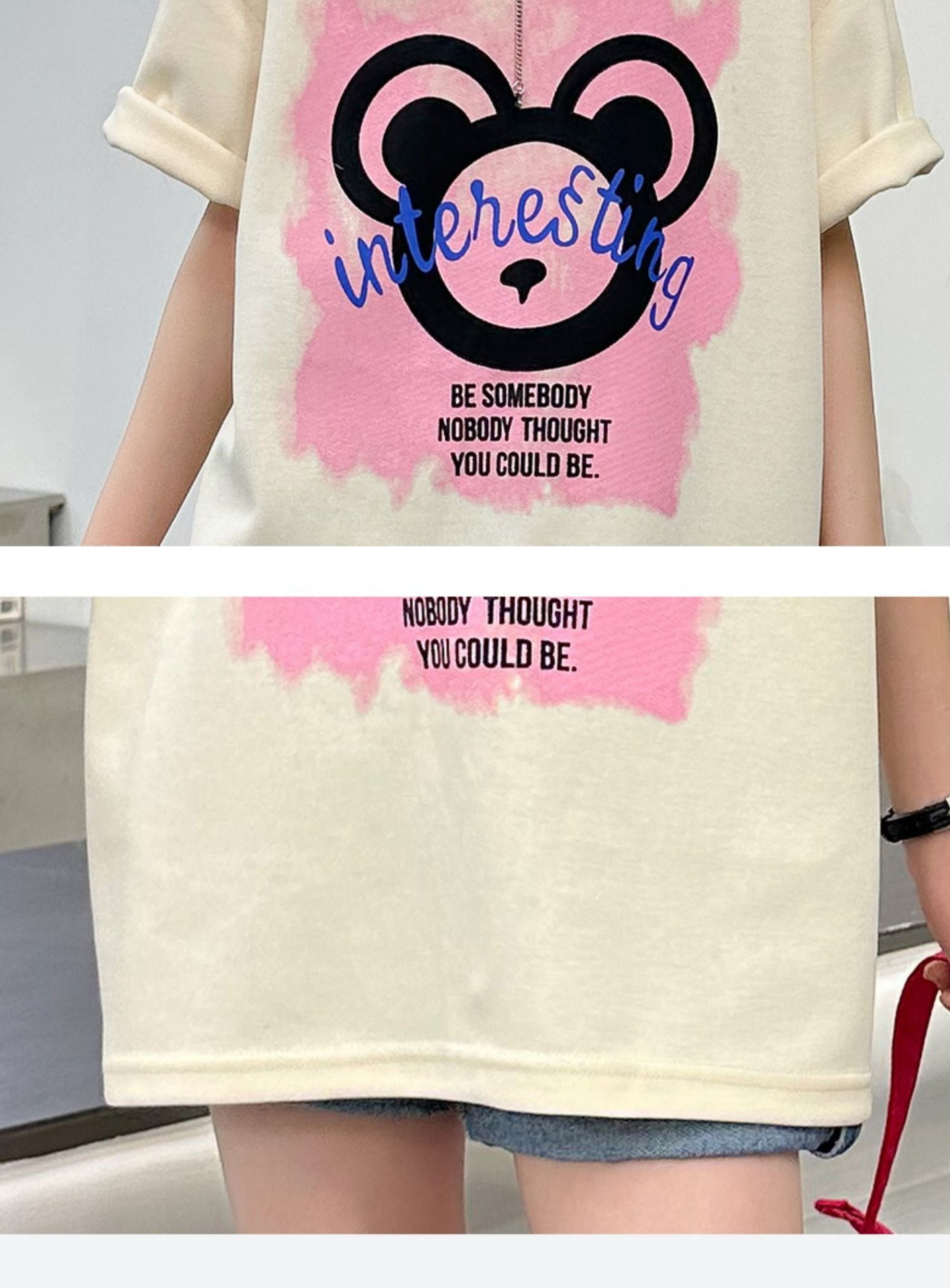 女童短袖纯棉T恤2023新款夏季宽松上衣中大童装印花t儿童半袖体恤详情22