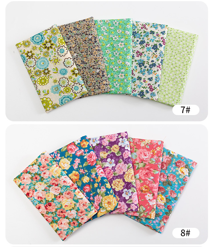 拼布布组纯棉平纹碎花布料 布头玩具碎花面料批发跨境diy手工拼布详情17