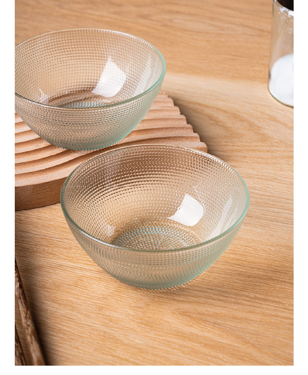 Bowffle bowl set, home glass bowl set, dessert fruit salad rice bowl set, dipping sauce pic 2