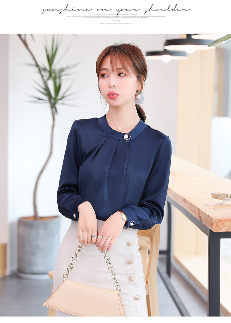 女士雪纺衬衫女装春秋装2023年新款时尚上衣设计感衬衣早春款详情24