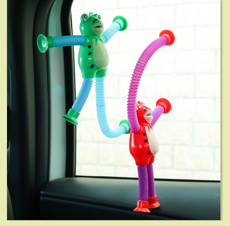 Suction cup Versatile Little Green Kid Cartoon cute telescopic giraffe stress-relieving sensory comfort toy, stress-relieving telescopic toy pic 10