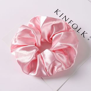 Wholesale French satin large intestine hair band, Korean style ins solid color fabric high-end hair accessory, extra-large pig large intestine hair band pic 3